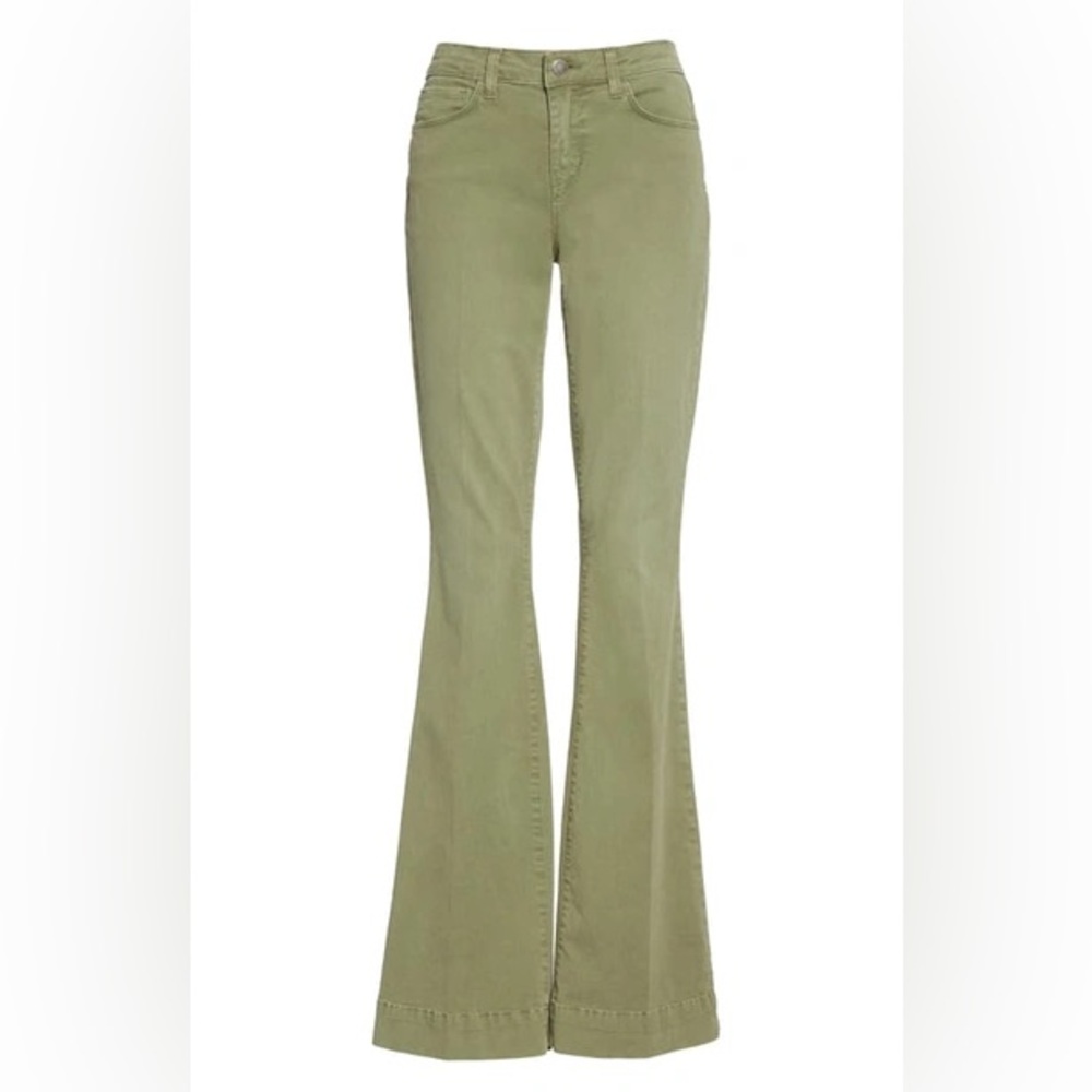 L'AGENCE Olive Green High Rise Flare Jeans